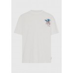 Funky Buddha Ανδρικό Κοντομάνικο T-Shirt Εκρού