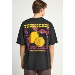 Funky Buddha Ανδρικό Κοντομάνικο T-Shirt Μαύρο