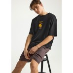 Funky Buddha Ανδρικό Κοντομάνικο T-Shirt Μαύρο