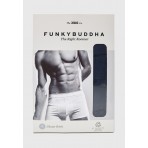 Funky Buddha Ανδρικά Εσώρουχα Boxer Μπλε Σκούρο 3 Τεμάχια