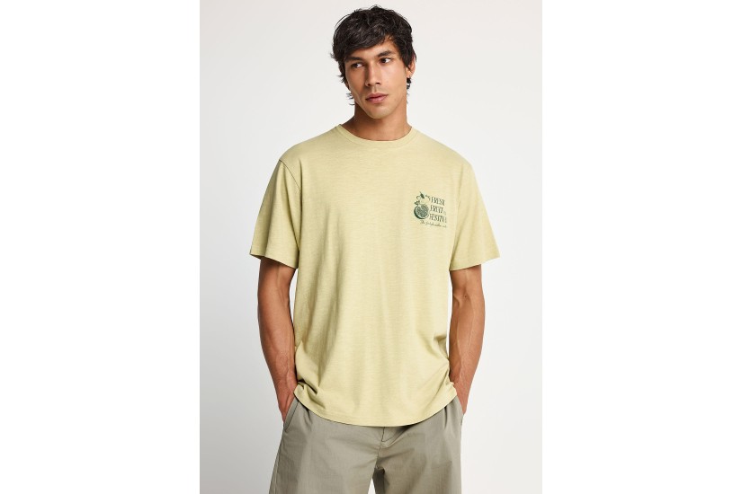Funky Buddha Ανδρικό Κοντομάνικο T-Shirt Πράσινο