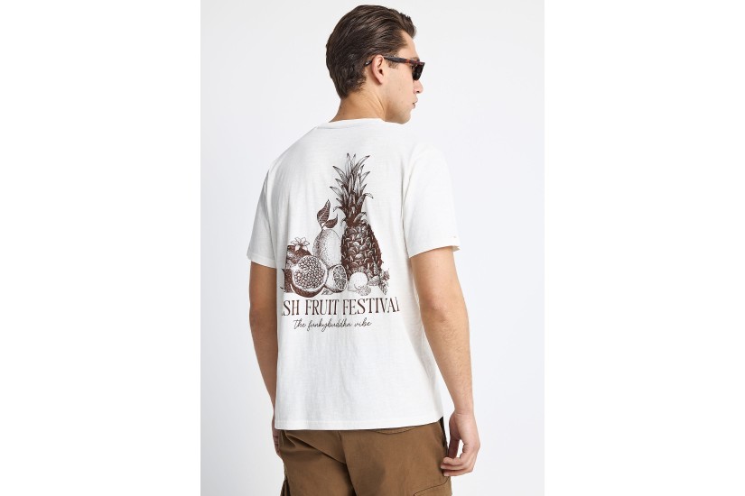 Funky Buddha Ανδρικό Κοντομάνικο T-Shirt Λευκό