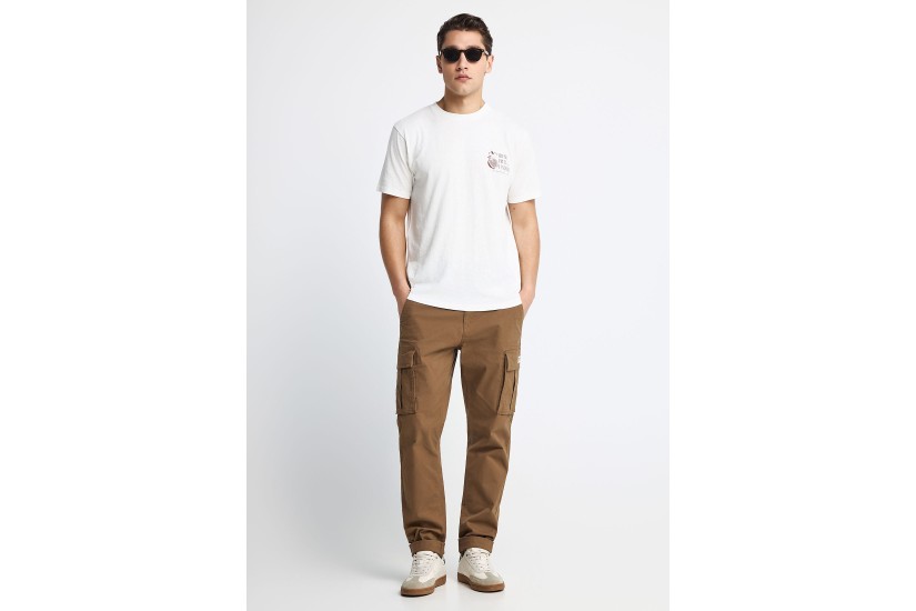 Funky Buddha Ανδρικό Κοντομάνικο T-Shirt Λευκό