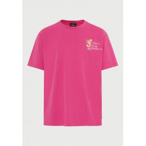 Funky Buddha Ανδρική Μπλούζα Κοντό Μανίκι Και Τύπωμα (FBM013-085-04-FUCHSIA)