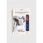 Funky Buddha Ανδρικά Εσώρουχα Μπόξερ 3 Μαύρα Τεμάχια