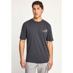 Funky Buddha Ανδρικό Κοντομάνικο T-Shirt Ανθρακί