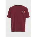 Funky Buddha Ανδρικό Κοντομάνικο T-Shirt Μπορντό