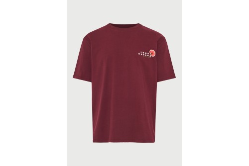Funky Buddha Print On The Back T-Shirt Ανδρικό (FBM013-087-04-BURGUNDY)