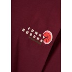 Funky Buddha Ανδρικό Κοντομάνικο T-Shirt Μπορντό
