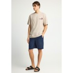 Funky Buddha Ανδρικό Κοντομάνικο T-Shirt Μπεζ