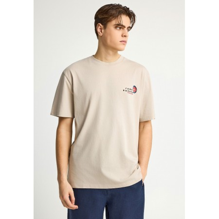 Funky Buddha Ανδρικό Κοντομάνικο T-Shirt Μπεζ