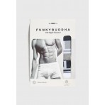 Funky Buddha Ανδρικά Εσώρουχα Μπόξερ Γκρι, Λευκά, Μαύρα 3 Τεμάχια