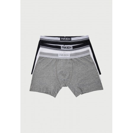 Funky Buddha Ανδρικά Εσώρουχα Μπόξερ Γκρι, Λευκά, Μαύρα 3 Τεμάχια