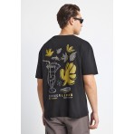 Funky Buddha Ανδρικό Κοντομάνικο T-Shirt Μαύρο, Διάφορα Χρώματα