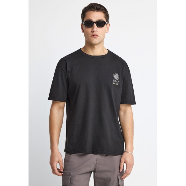 Funky Buddha Ανδρική Μπλούζα Κοντό Μανίκι Και Τύπωμα (FBM013-088-04-BLACK)