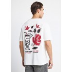 Funky Buddha Ανδρικό Κοντομάνικο T-Shirt Εκρού, Διάφορα Χρώματα