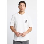 Funky Buddha Ανδρικό Κοντομάνικο T-Shirt Εκρού, Διάφορα Χρώματα