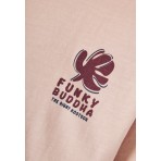 Funky Buddha Ανδρικό Κοντομάνικο T-Shirt Ροζ, Διάφορα Χρώματα