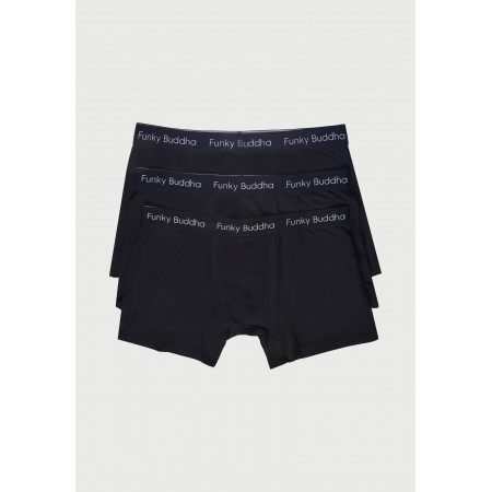 Funky Buddha Ανδρικά Εσώρουχα Boxer Μαύρα 3-Τεμάχια