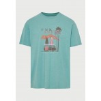 Funky Buddha Ανδρικό Κοντομάνικο T-Shirt Πράσινο