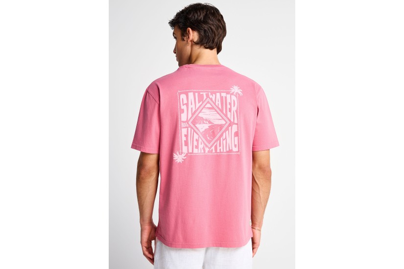 Funky Buddha Ανδρικό Κοντομάνικο T-Shirt Μωβ