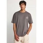 Funky Buddha Ανδρικό Κοντομάνικο T-Shirt Καφέ
