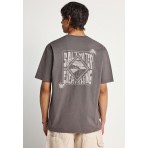 Funky Buddha Ανδρικό Κοντομάνικο T-Shirt Καφέ
