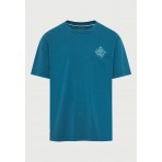 Funky Buddha Ανδρικό Κοντομάνικο T-Shirt Πετρόλ