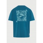 Funky Buddha Ανδρικό Κοντομάνικο T-Shirt Πετρόλ