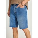 Funky Buddha Ανδρική Βερμούδα Τζιν Μπλε
