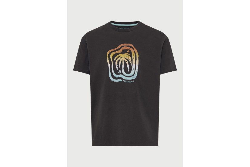 Funky Buddha Ανδρικό Κοντομάνικο T-Shirt Ανθρακί