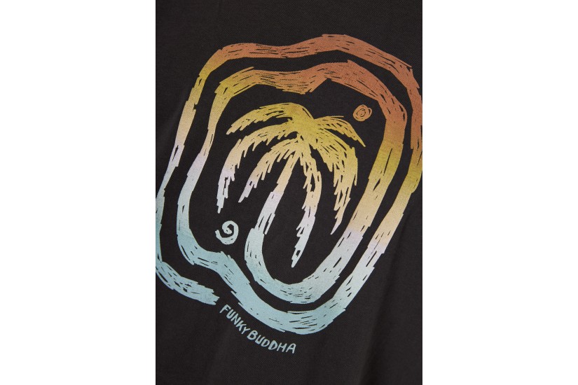 Funky Buddha Ανδρικό Κοντομάνικο T-Shirt Ανθρακί