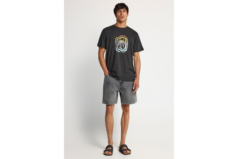 Funky Buddha Ανδρικό Κοντομάνικο T-Shirt Ανθρακί