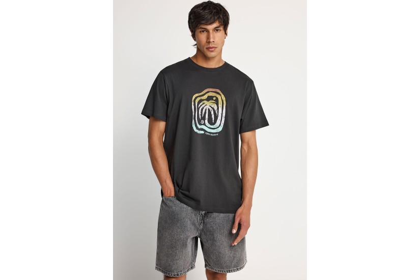 Funky Buddha Ανδρικό Κοντομάνικο T-Shirt Ανθρακί