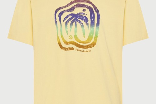 Funky Buddha Ανδρική Μπλούζα Κοντό Μανίκι Και Τύπωμα Fbm013-094-04-Mello (FBM013-094-04-MELLOW-YELLOW)