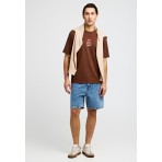 Funky Buddha Ανδρική Βερμούδα Τζιν Γαλάζια