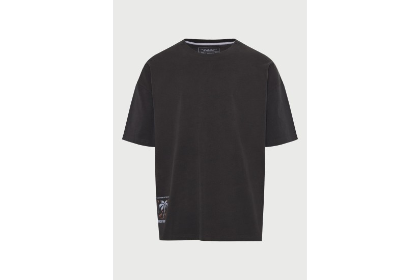 Funky Buddha Ανδρικό Κοντομάνικο T-Shirt Ανθρακί
