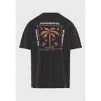 Funky Buddha Ανδρικό Κοντομάνικο T-Shirt Ανθρακί