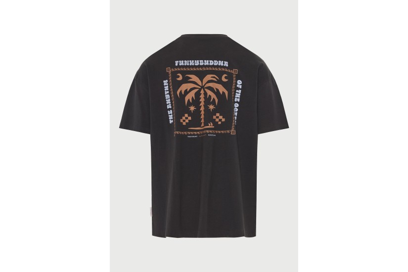 Funky Buddha Ανδρικό Κοντομάνικο T-Shirt Ανθρακί
