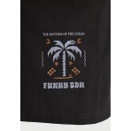 Funky Buddha Ανδρικό Κοντομάνικο T-Shirt Ανθρακί