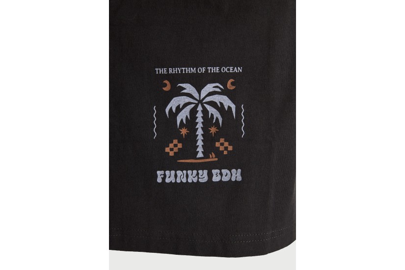 Funky Buddha Ανδρικό Κοντομάνικο T-Shirt Ανθρακί