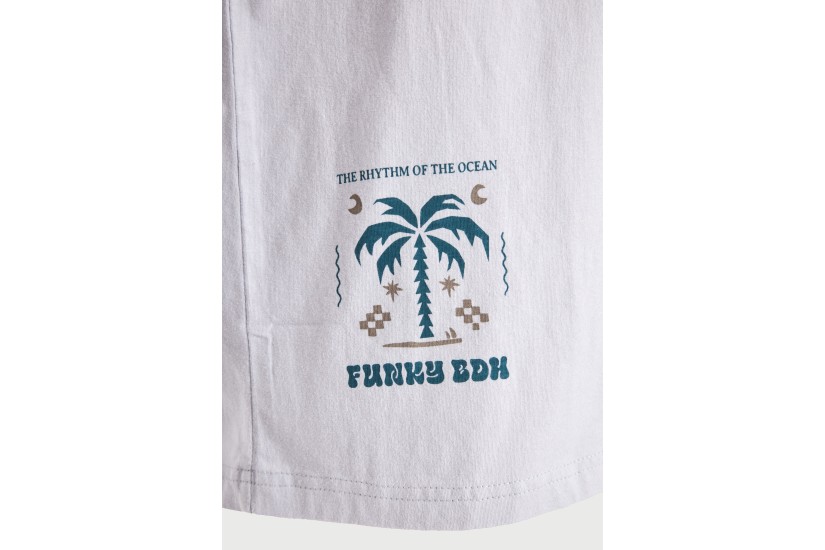 Funky Buddha Ανδρικό Κοντομάνικο T-Shirt Λιλά