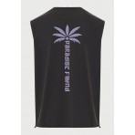 Funky Buddha Ανδρική Αμάνικη Μπλούζα Ανθρακί