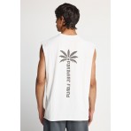 Funky Buddha Ανδρική Αμάνικη Μπλούζα Λευκή