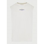 Funky Buddha Ανδρικό Αμάνικο T-Shirt Λευκό