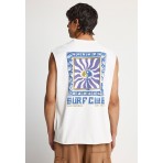 Funky Buddha Ανδρικό Αμάνικο T-Shirt Λευκό