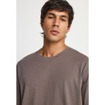 Funky Buddha Ανδρικό Κοντομάνικο T-Shirt Καφέ