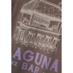 Funky Buddha Ανδρικό Κοντομάνικο T-Shirt Καφέ
