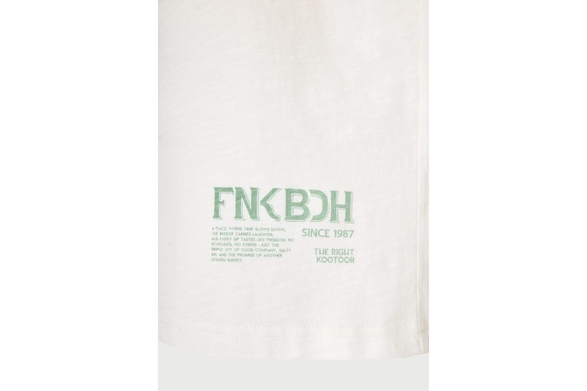 Funky Buddha Ανδρικό Κοντομάνικο T-Shirt Λευκό