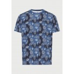 Funky Buddha Ανδρικό Κοντομάνικο T-Shirt Ίντιγκο